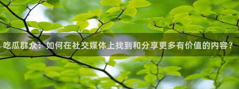 长生武道:从九龙夺嫡开始吃瓜:吃瓜群众:如何在社交媒体上找到和分享更多有价值的内容?
