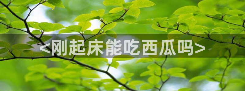 吃瓜是什么意思?:<刚起床能吃西瓜吗>