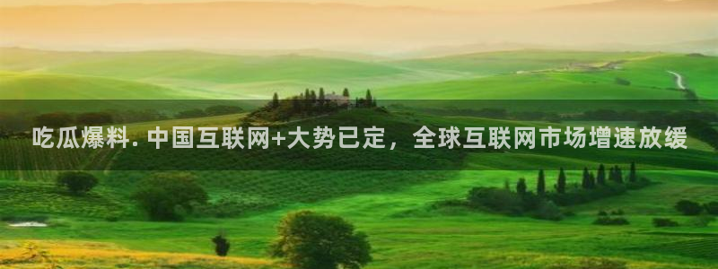 51cg吃瓜网今日吃瓜:吃瓜爆料. 中国互联网+大势已定,全球互联网市场增速放缓